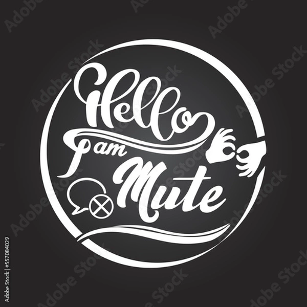 Fototapeta  Hello I am disabbled mute person
