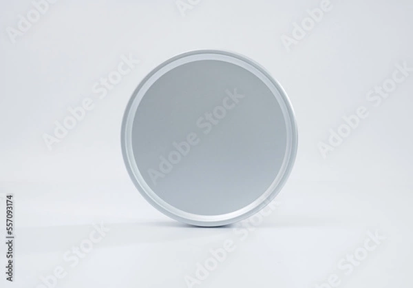 Obraz Silver circle cap isolated on white background