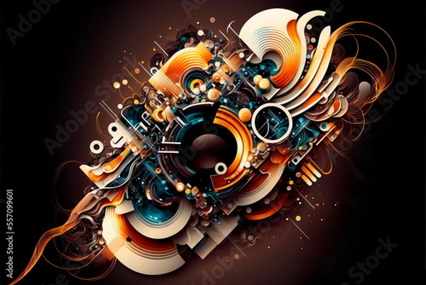 Fototapeta Abstract Technology background. Abstract futuristic background
