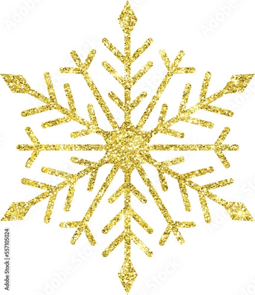 Obraz Gold glitter snowflake