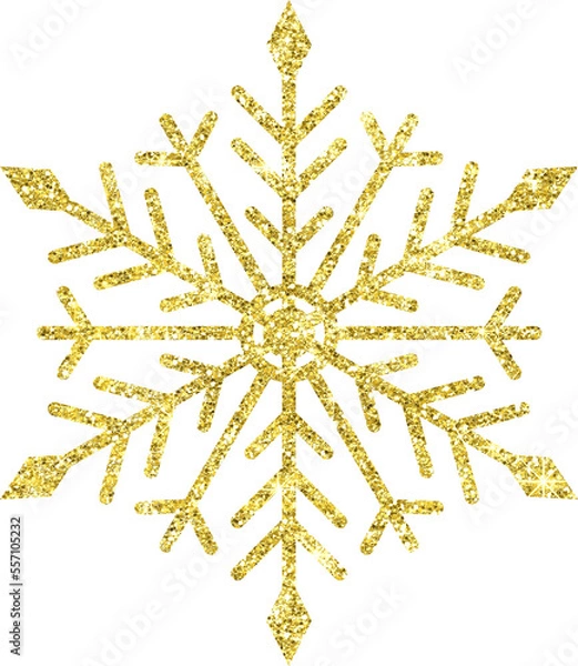 Obraz Gold glitter snowflake