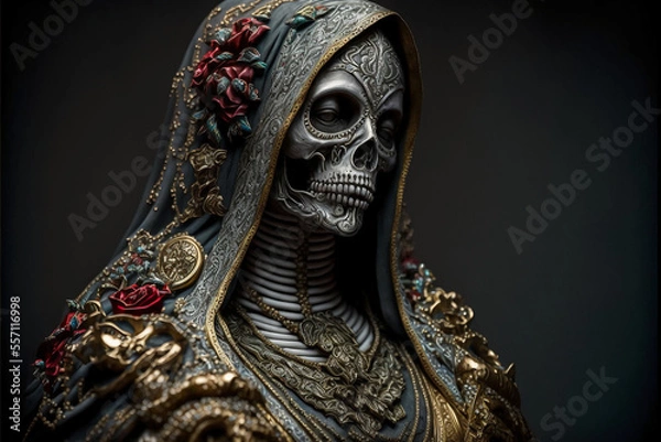 Obraz Santa Muerte. Cult figure of Mexican culture. Generative AI.