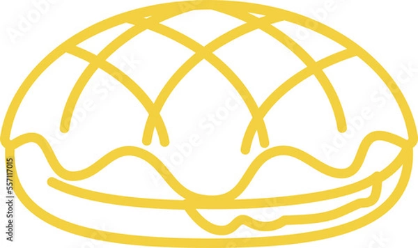 Obraz Pineapple bun with butter