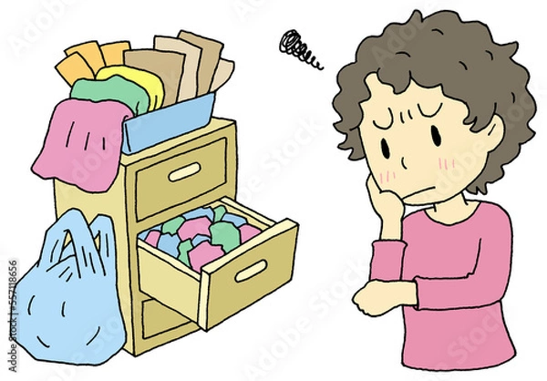 Fototapeta 片づけられない女性