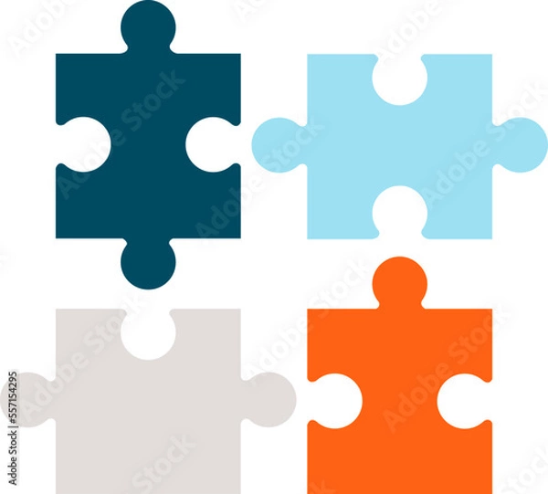 Obraz Puzzle vector icons on isolated white background.