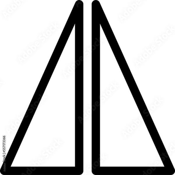 Fototapeta triangle thin line edit, editing icon