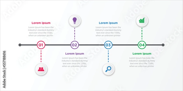 Fototapeta Vector modern business infographic template design