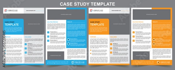 Fototapeta Creative Case Study Template for Business