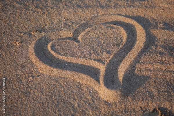Obraz Heart in the sand