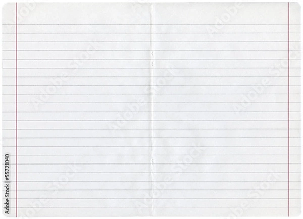 Obraz Sheet of looseleaf paper