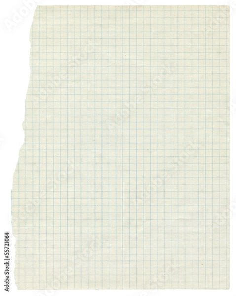 Obraz White squared paper sheet background