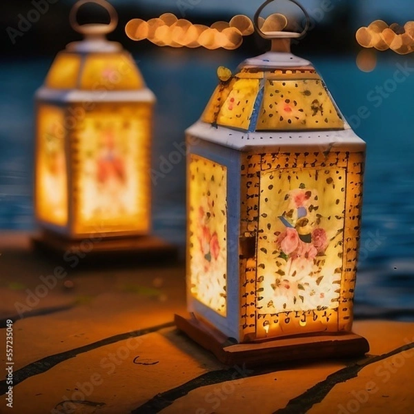 Obraz lantern on a table