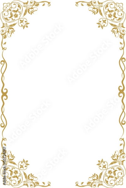Obraz Simple and floral frame and border