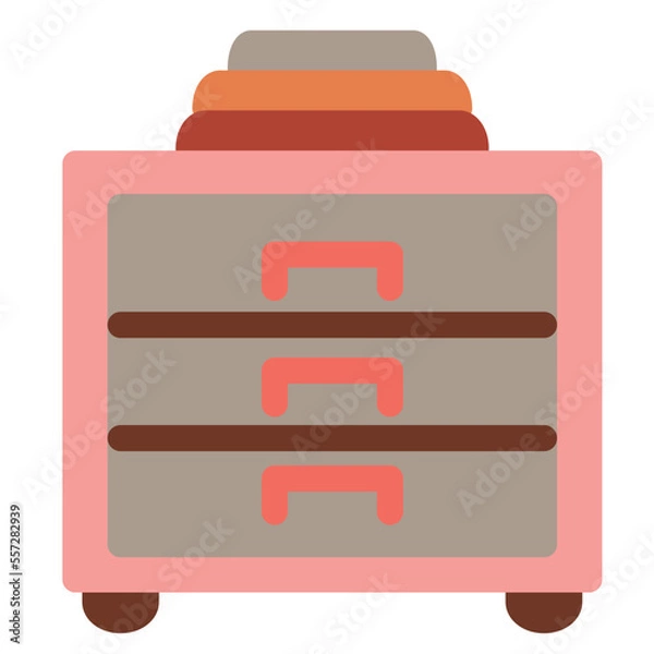 Fototapeta Drawer Flat Icon