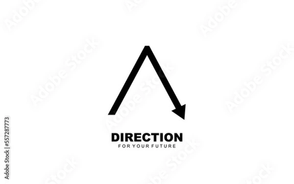 Fototapeta A logo business for branding company. arrow template vector illustration for your brand.