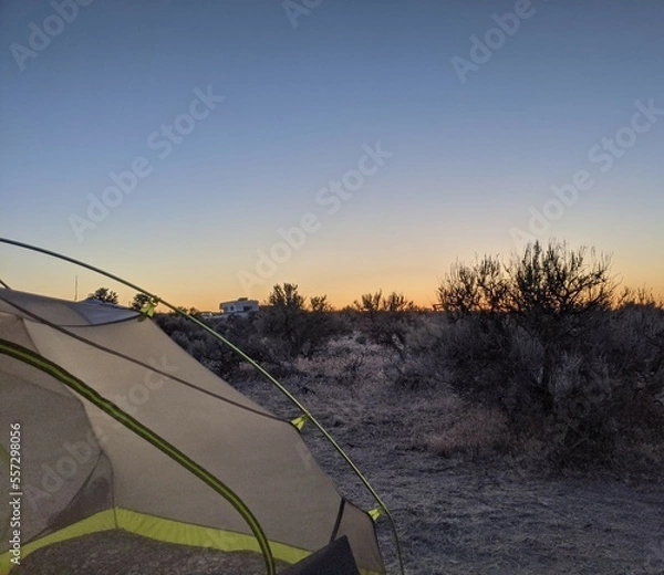Fototapeta Camp at Dusk