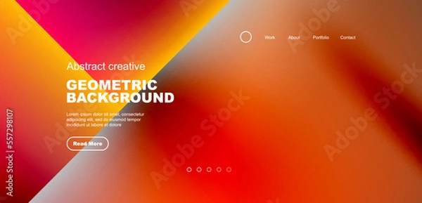 Obraz Bright fluid gradient circles abstract background. Business or technology design for wallpaper, banner, background, landing page, wall art, invitation, prints