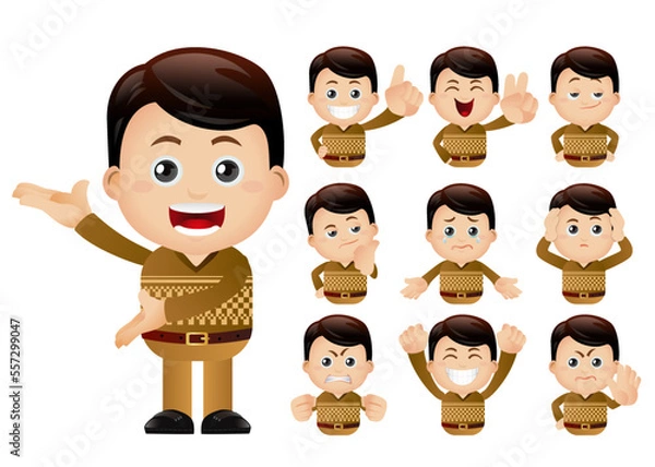 Fototapeta Cute Set - Set of businessman