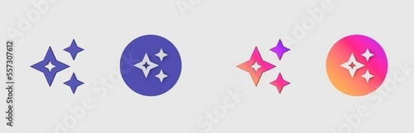 Fototapeta Blink, Glitter, Sparkle isolated on background, sign, icon, symbol, 3d rendering.
