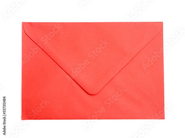 Fototapeta Red envelope on white background