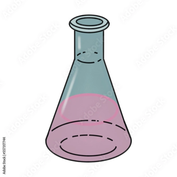 Obraz Erienmeyer Flask vector logo for laboratory.