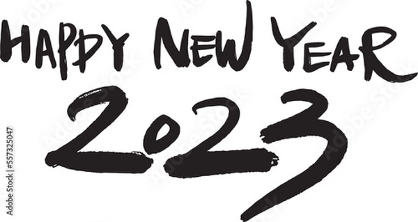 Obraz 2023 Happy New Year New Year's card handwriting calligraphy