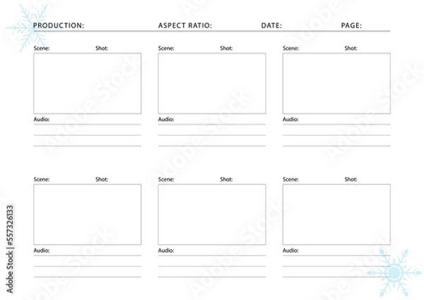 Fototapeta Storyboard Template Printable A4