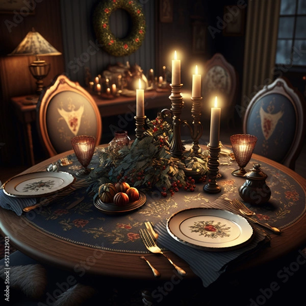 Obraz Christmas dining table

