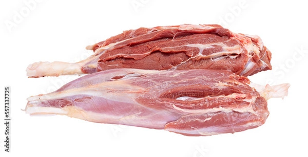 Obraz Fresh beef shank isolated on white background