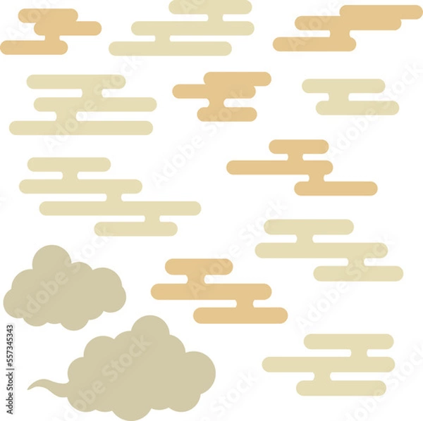 Obraz 和風霞と雲セット