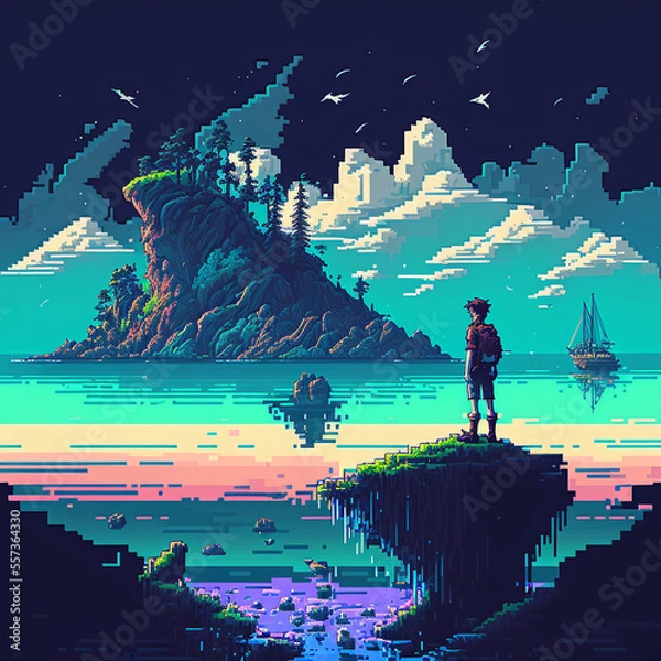 Obraz man on the beach