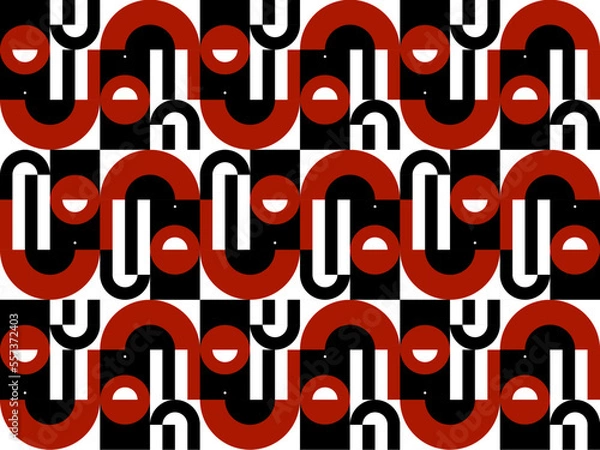 Fototapeta Abstract vector geometric pattern design in Bauhaus style