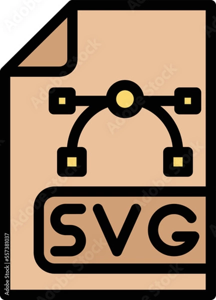 Fototapeta Svg file Vector Icon Design Illustration