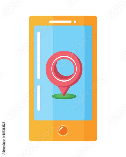 Fototapeta smartphone with gps application