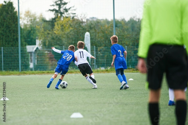 Obraz The boys are playing a soccer match

