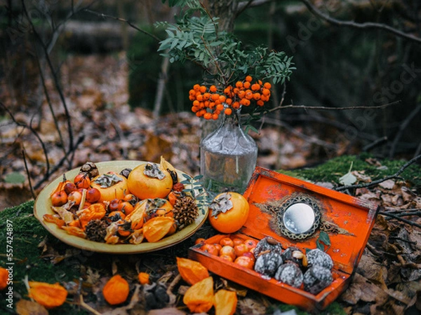 Obraz halloween pumpkin on a table