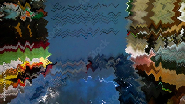 Obraz Abstract background with wave filter with the main composition of blue.