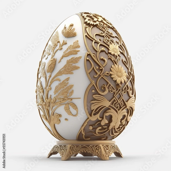 Fototapeta Egg with Decor. Generative AI.