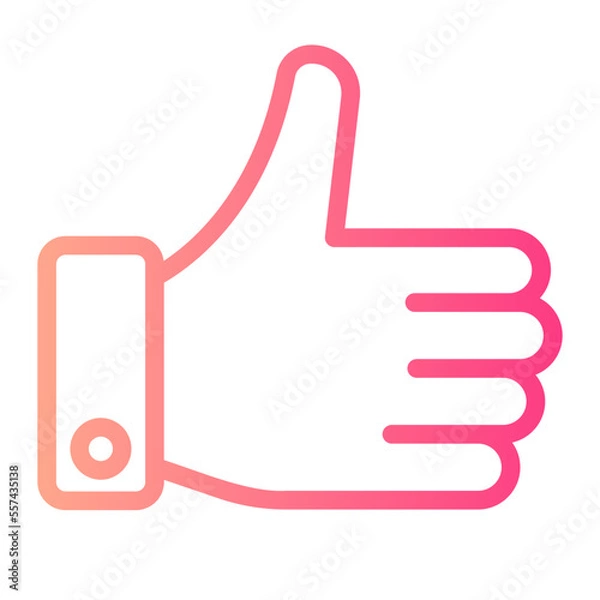 Fototapeta like gradient icon