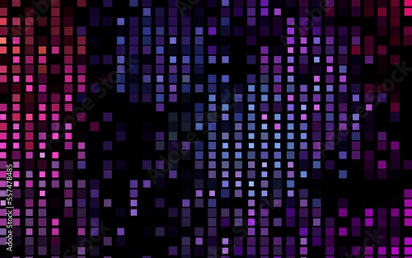 Obraz Dark Pink, Blue vector backdrop with rectangles, squares.