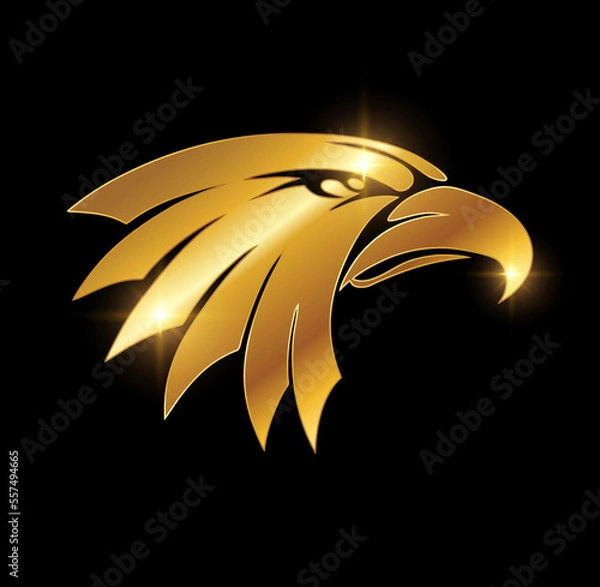 Obraz Golden Eagle Head Logo Sign