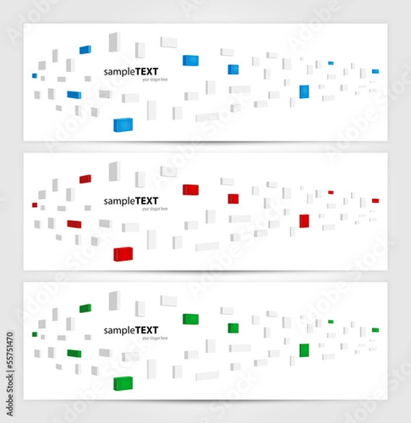 Obraz Flying Blocks Header