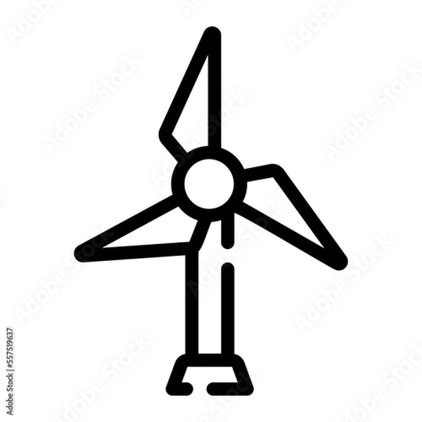 Fototapeta eolic line icon