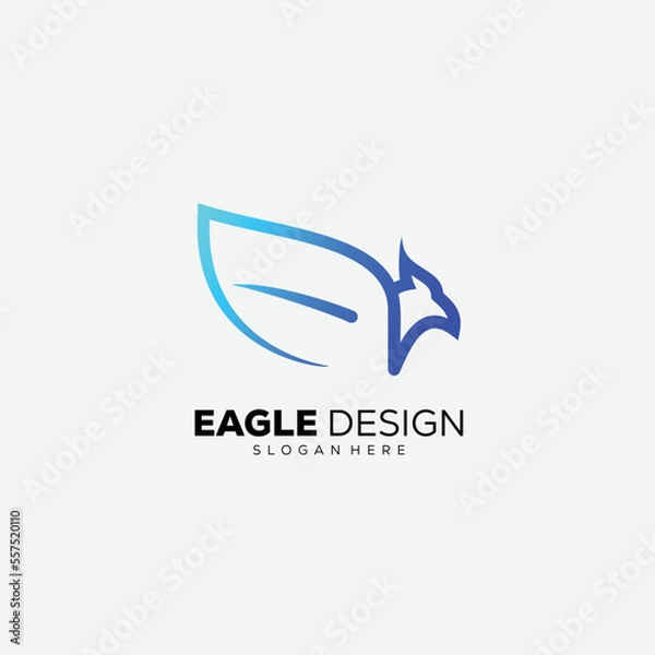 Fototapeta eagle line design gradient color
