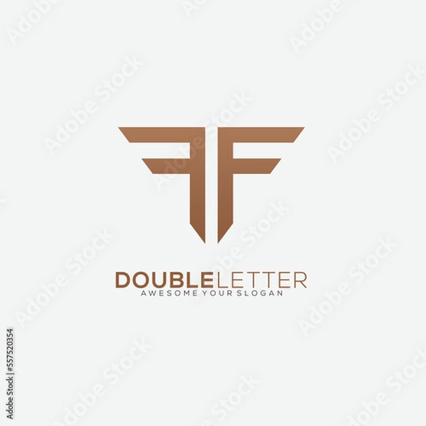 Obraz letter ff icon logo design logo