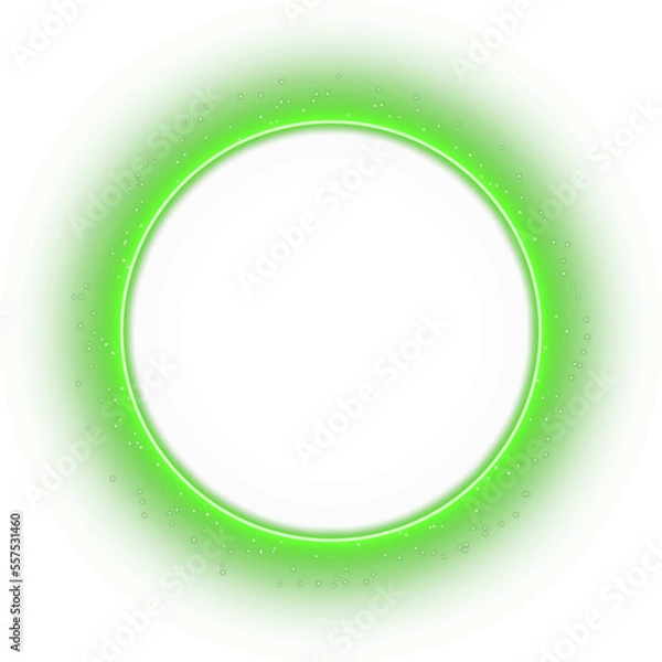 Fototapeta green glowing circle frame