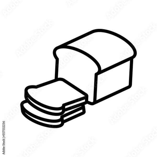 Obraz bread icon vector design template in white background