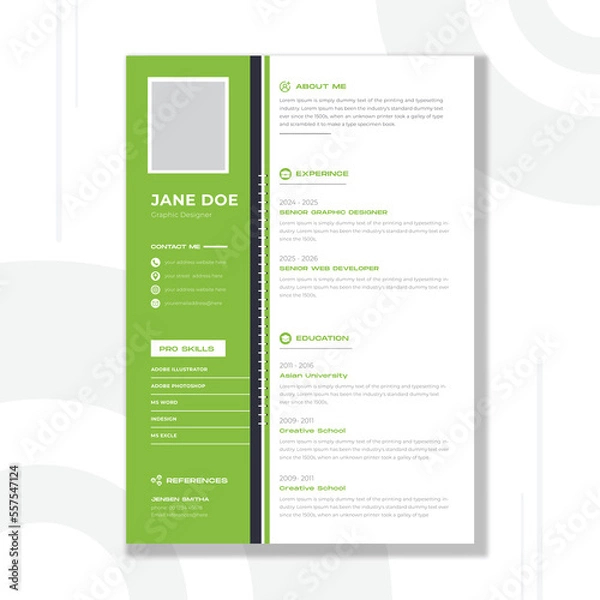 Fototapeta Elegant invoice template design vector