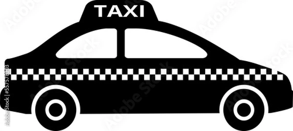 Obraz Taxi symbol icon, black on white background