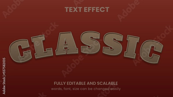 Fototapeta retro, vintage, classic, 70s, 80s, old school style editable text effect
